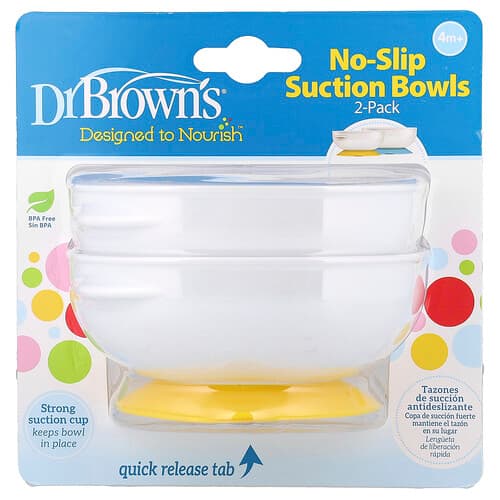 Dr. Brown's, No-Slip Saugnäpfe, ab 4 Monaten, 2er Pack