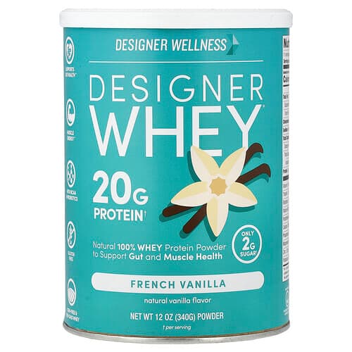 Designer Wellness, Designer-Molke, Natürliches 100 % Molkenprotein, Französische Vanille, 340 g