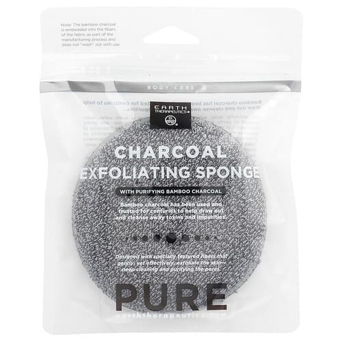 Earth Therapeutics, Aktivkohle-Peeling-Schwamm, 1 Schwamm