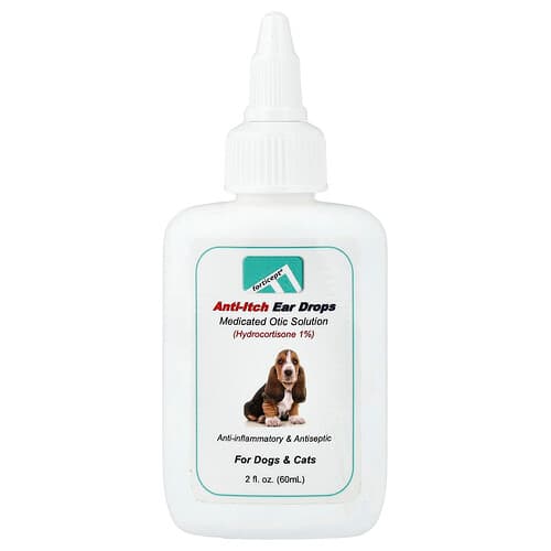 Forticept, Anti-Itch Ear Drops, Anti-Juckreiz-Ohrentropfen für Hunde und Katzen, 60 ml (2 fl. oz.)