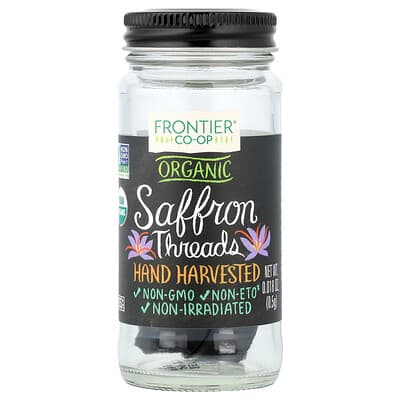Frontier Co-op, Organic Saffron Fibers, Bio-Safranfaden, 0,5 g (0,018 oz.)