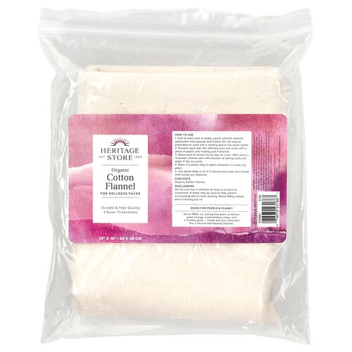 Heritage Store, Organic Cotton Flannel, Bio-Baumwollflanell, 1 Flanell, 33 x 38 cm (13 x 15)