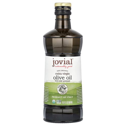 Jovial, 100% Organic Extra Virgin Olive Oil, 100% natives Bio-Olivenöl extra, 500 ml (16,9 fl. oz.)