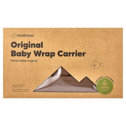 KeaBabies, Original Baby Wrap Carrier, für Babys von 0–36 Monaten, cremefarben, 1 Stück