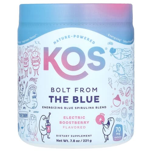 KOS, Arrows From The Blue, Energizing Blue Spirulina Blend, belebende blaue Spirulina-Mischung, elektrische Boostbeere, 221 g (7,8 oz.)