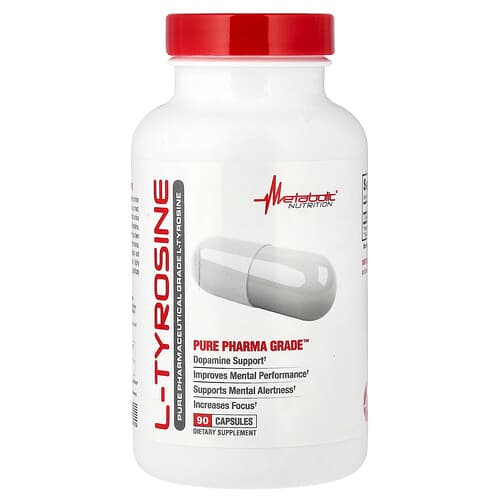 Metabolic Nutrition, L-Tyrosine, L-Tyrosin, 90 Kapseln (500 mg pro Kapsel)