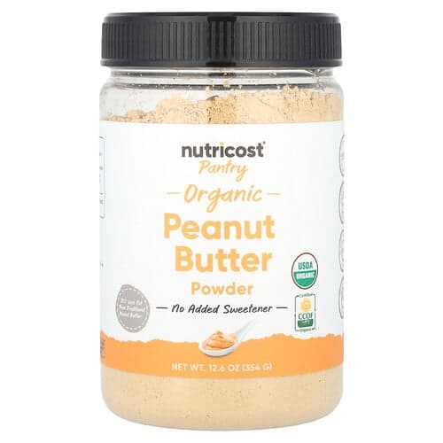 Nutricost, Pantry, Organic Peanut Butter Powder, Bio-Erdnussbutterpulver, 354 g (12,6 oz.)