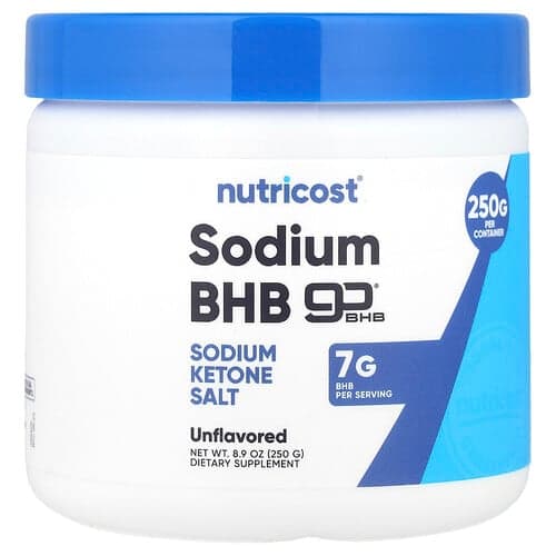 Nutricost, Sodium BHB, goBHB®, geschmacksneutral, 250 g (8,9 oz.)