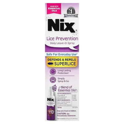 Nix, Läuseprävention, tägliches Leave-In-Spray, 177,44 ml (6 fl. oz.)