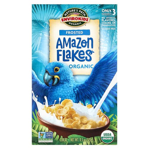 Nature's Path, EnviroKidz, Organic Frosted Amazon Flakes® Müsli, gefrostet, 325 g (11,5 oz.)