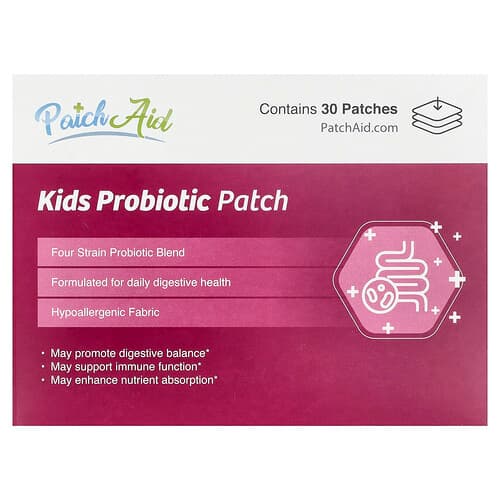 PatchAid, Kids Probiotic Patch, Probiotika-Pflaster für Kinder, 30 Pflaster