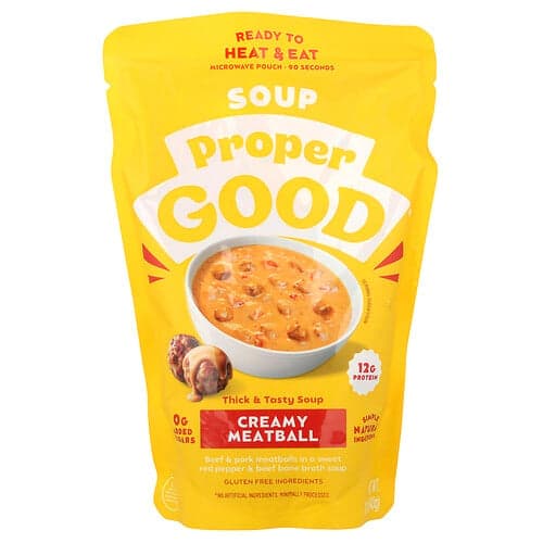 Proper Good, Ready To Heat & Eat, cremige Fleischbällchensuppe, 340 g (12 oz.)