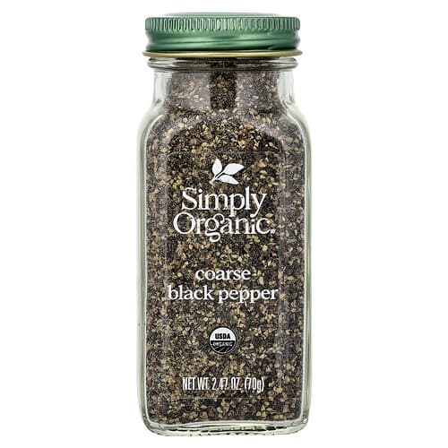Simply Organic, Grober Bio-Pfeffer, schwarzer Bio-Pfeffer, 70 g (2,47 oz.)