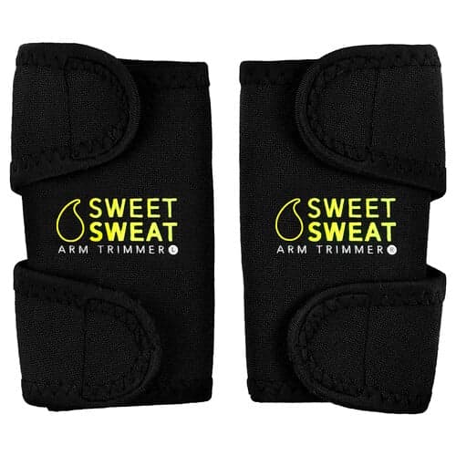 Sports Research, Sweet Sweat, Arm-Trimmer, Mittel, Schwarz und Gelb, 1 Paar