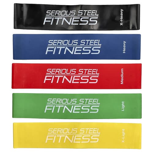 Serious Steel Fitness, 10 Zoll Mini-Loop-Pack, 5 Stück