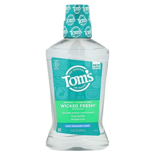 Tom's of Maine, Wicked Fresh!®, Mundspülung, alkoholfrei, fluoridfrei, Cool Mountain Mint, 473 ml (16 fl. oz.)