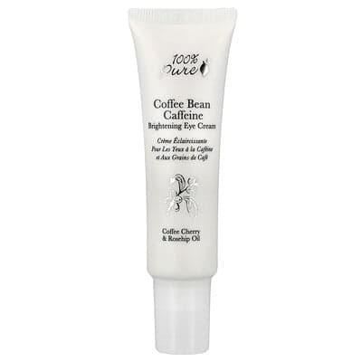 100% PURE, Coffee Bean Caffeine Brightening Eye Cream, aufhellende Augencreme mit Kaffeebohnen-Koffein, 30 ml (1 fl. oz.)