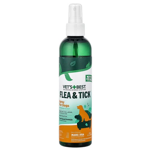 Vet's Best, Flea & Tick Spray For Dogs, Flöhe- und Zeckenspray für Hunde, Pfefferminze, 236,6 ml (8 fl. oz.)