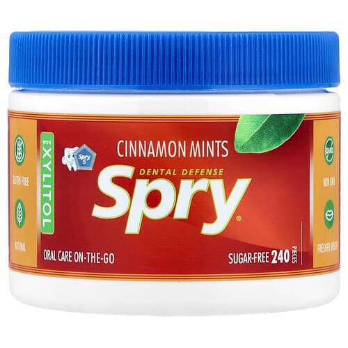 Xlear, Spry®, Cinnamon Mints, Zimt-Minze, 240 Stück