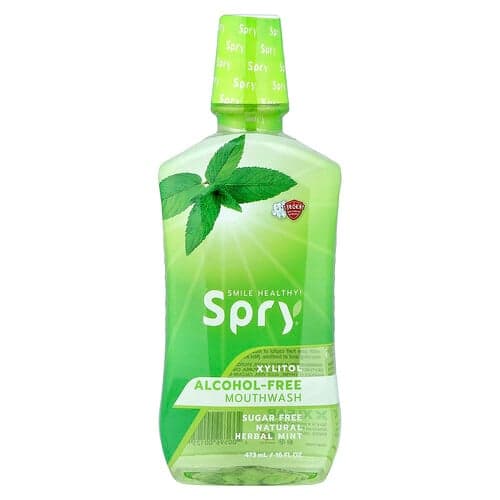Xlear, Spry® Mouth Wash, Healing Blend, Mundspülung, heilende Mischung, alkoholfrei, natürliche Kräuterminze, 473 ml (16 fl. oz.)