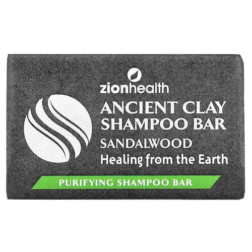Zion Health, Ancient Clay Shampoo Bar, traditionelles Lehm-Shampoo, Sandelholz, 70 g (6 oz.)