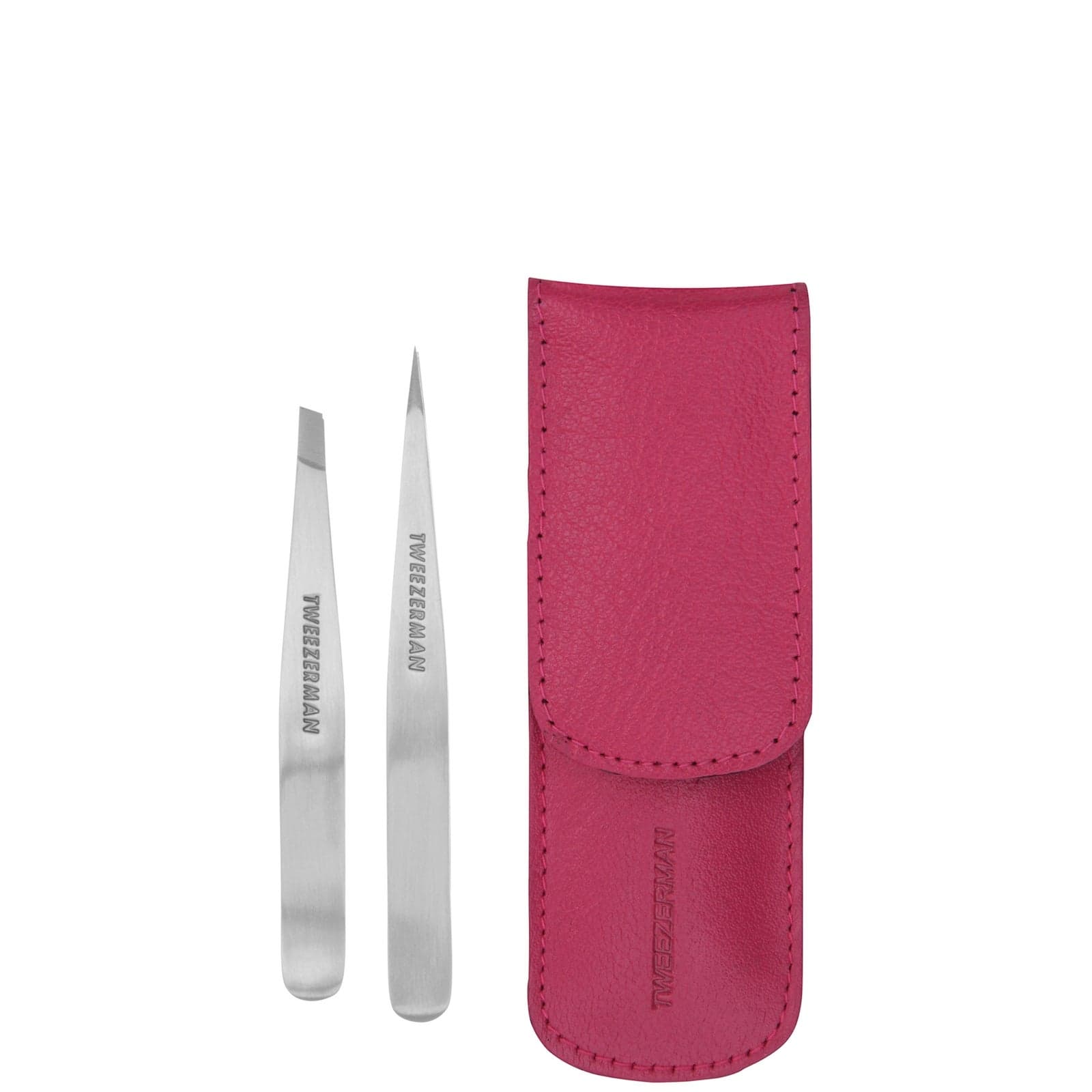 Tweezerman Petite Tweeze Set In Ledertasche - Pink