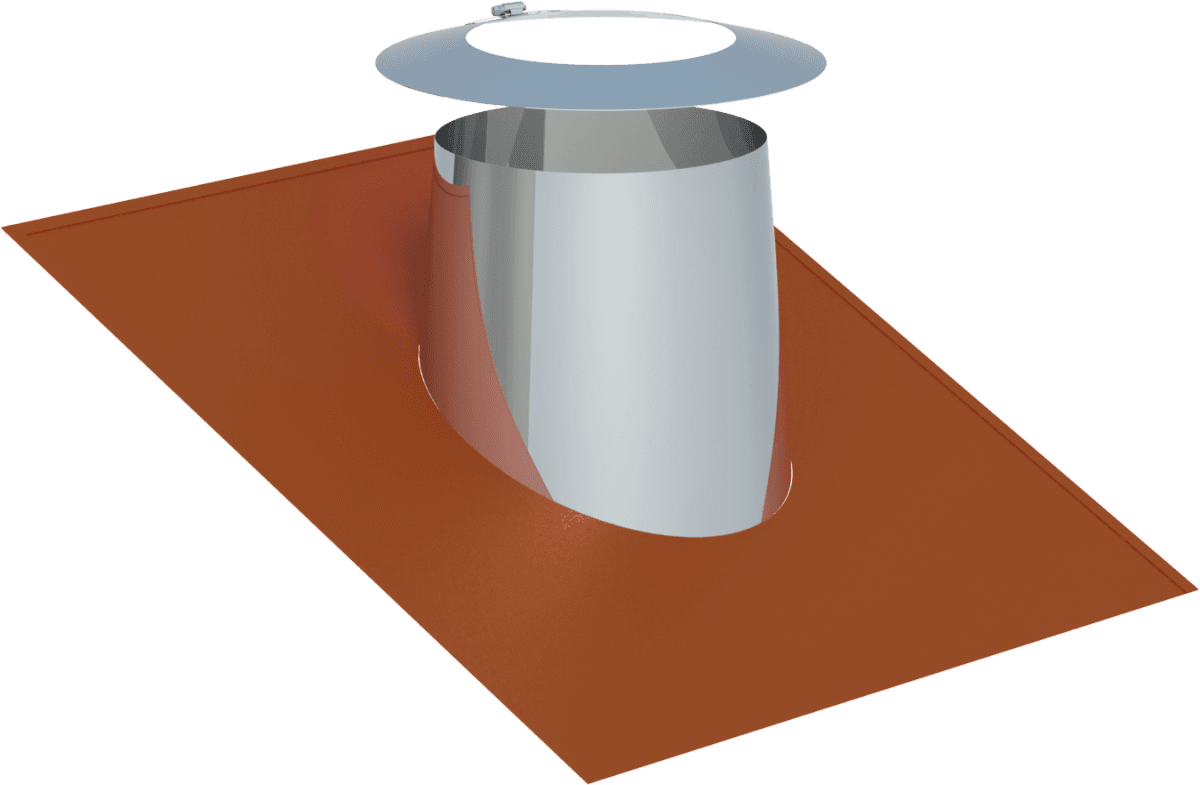 Dachdurchführung 16-25° mit Elastomerrand rot