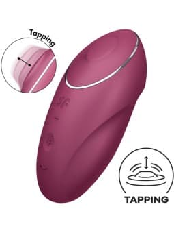 Satisfyer Tap & Climax 1 Lay-On Vibrator Red