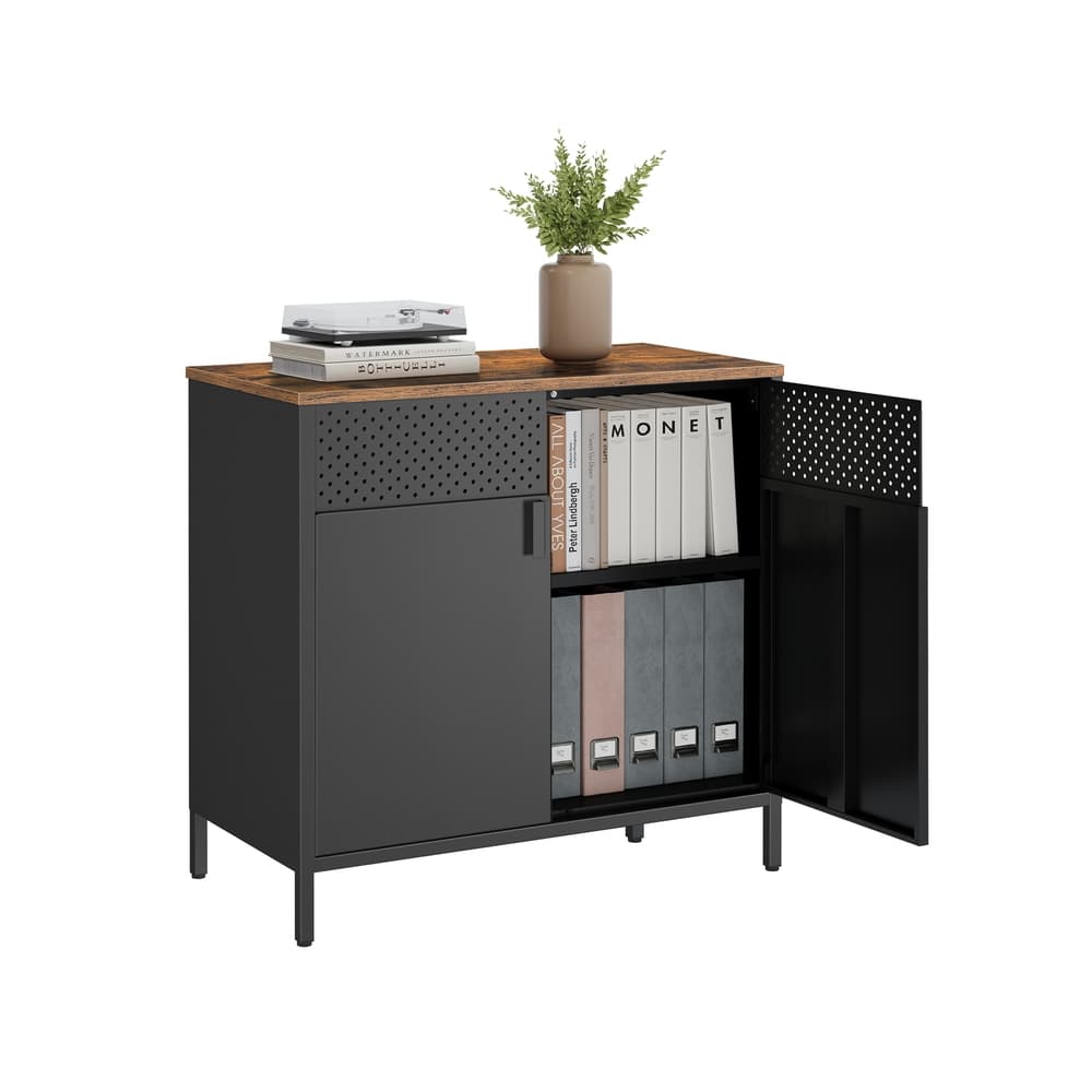 Aufbewahrungsschrank vintagebraun-schwarz