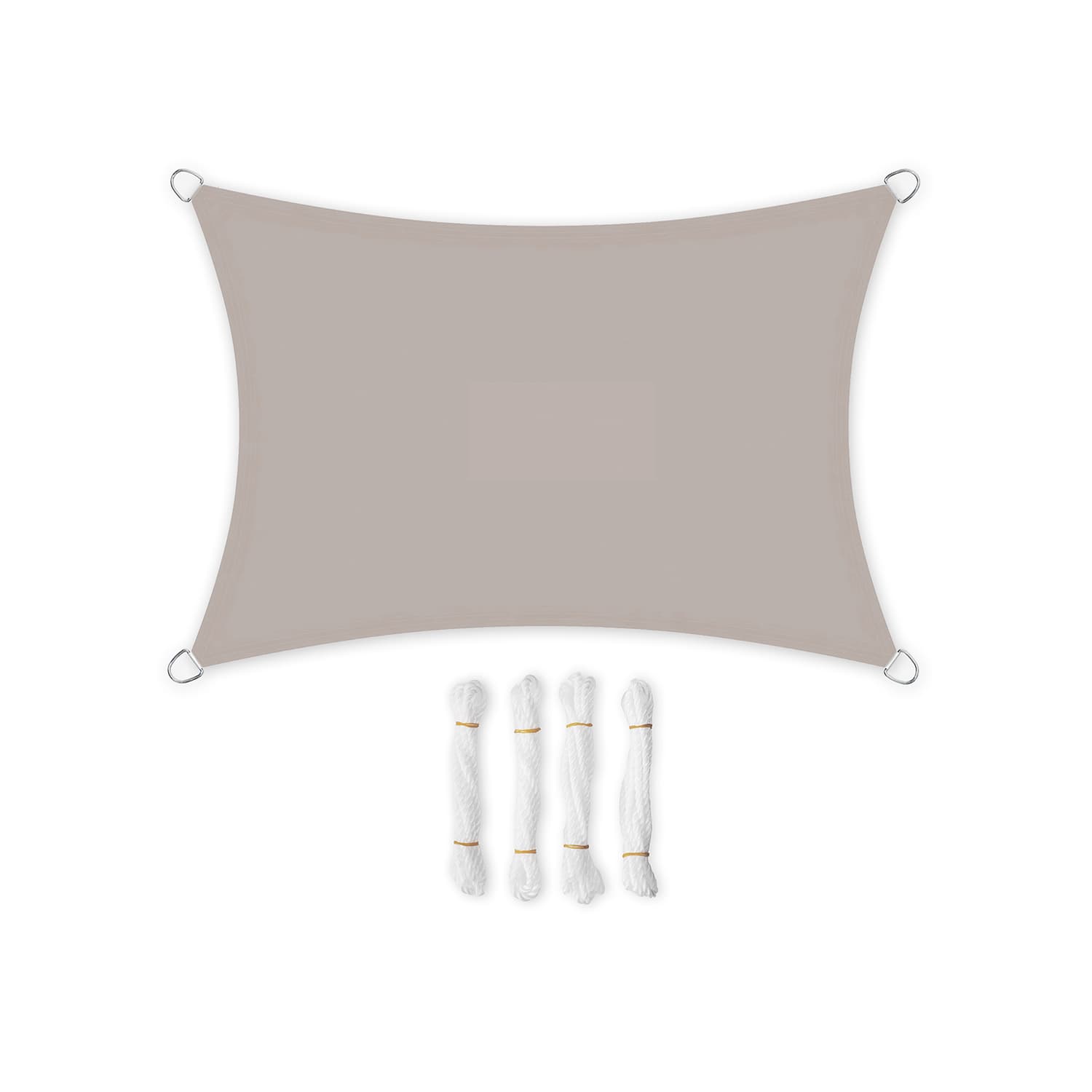 Sonnensegel 3 x 4 m mit Wassersäule rechteckig Taupe