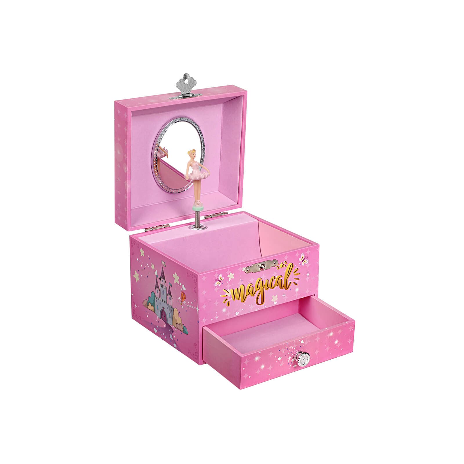 Spieluhr mit magischem Einhorn Pink