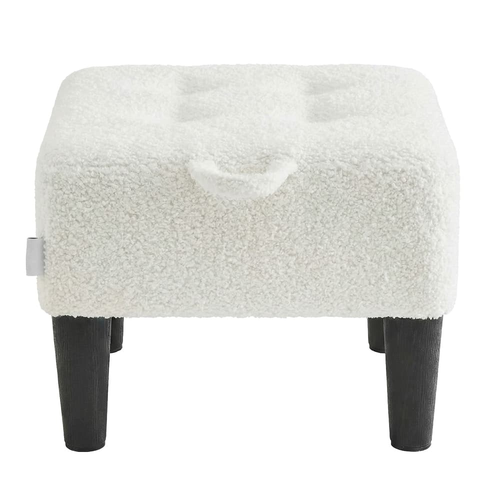 Sitzhocker, Fußhocker, Fleece, Hocker, dicke Polsterung