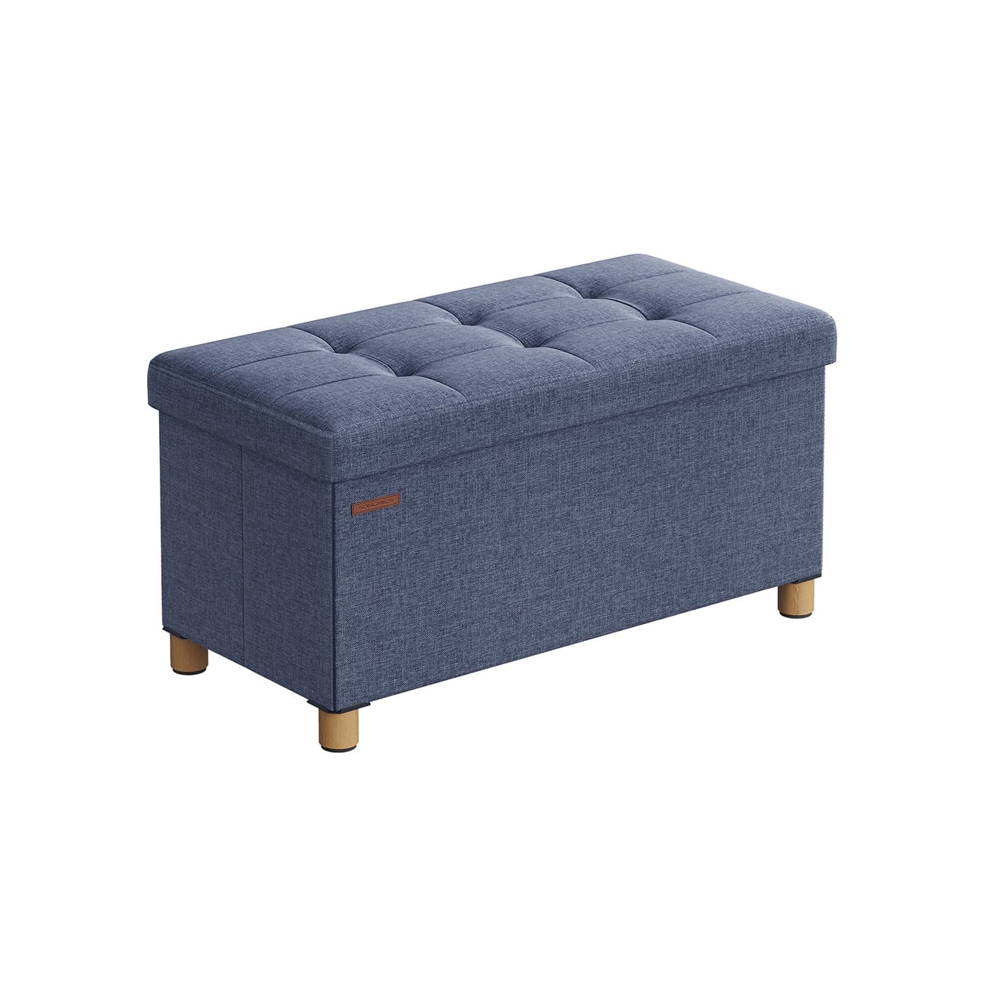 Sitzbank klappbar 38 x 76 x 40 cm mit Stauraum helldenimblau
