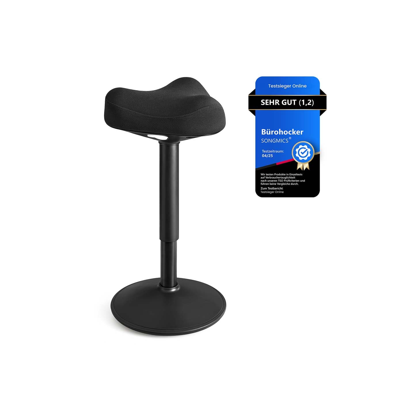 Stehhocker höhenverstellbar und modern schwarz