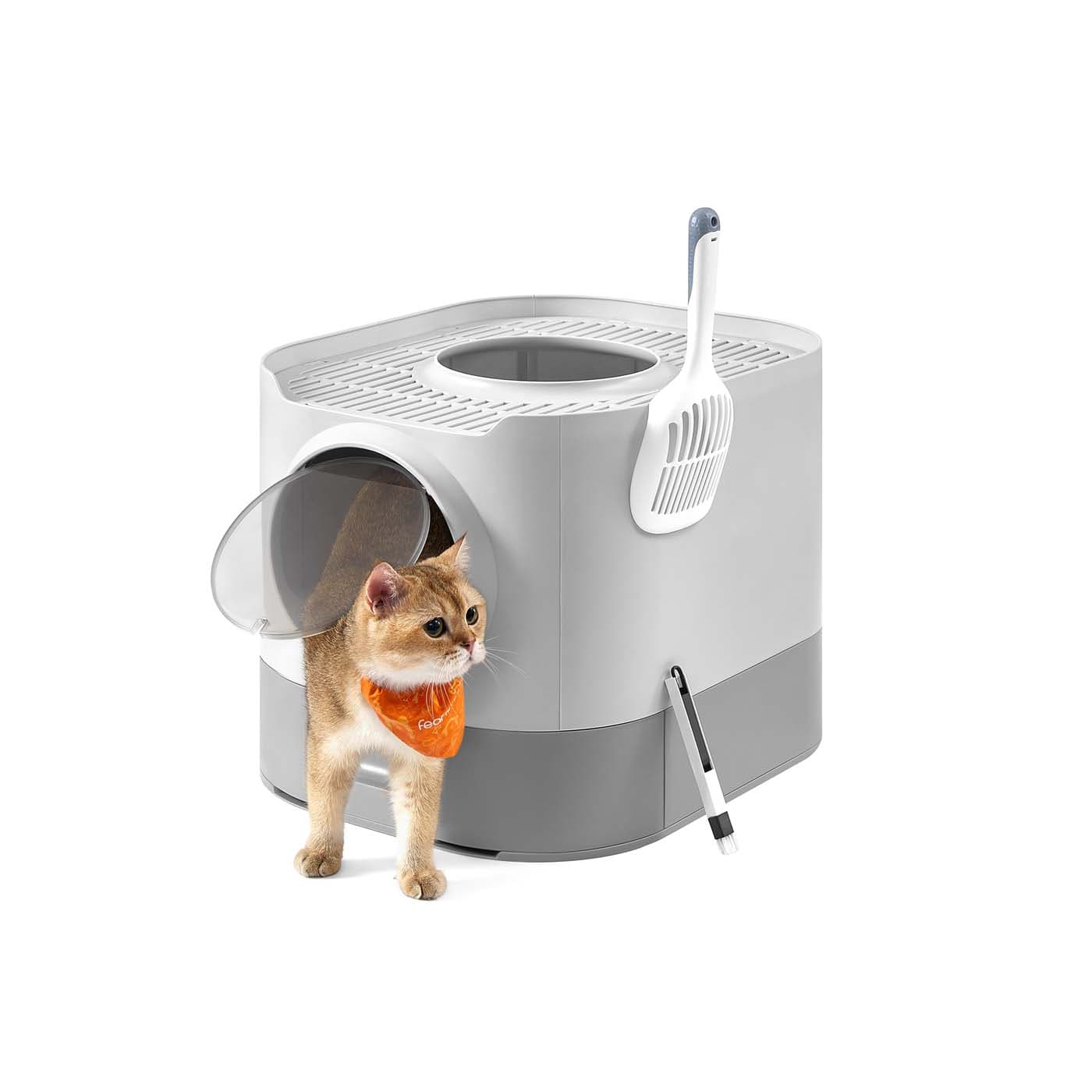 Katzenklo mit Deckel und ausziehbarem Tablett
