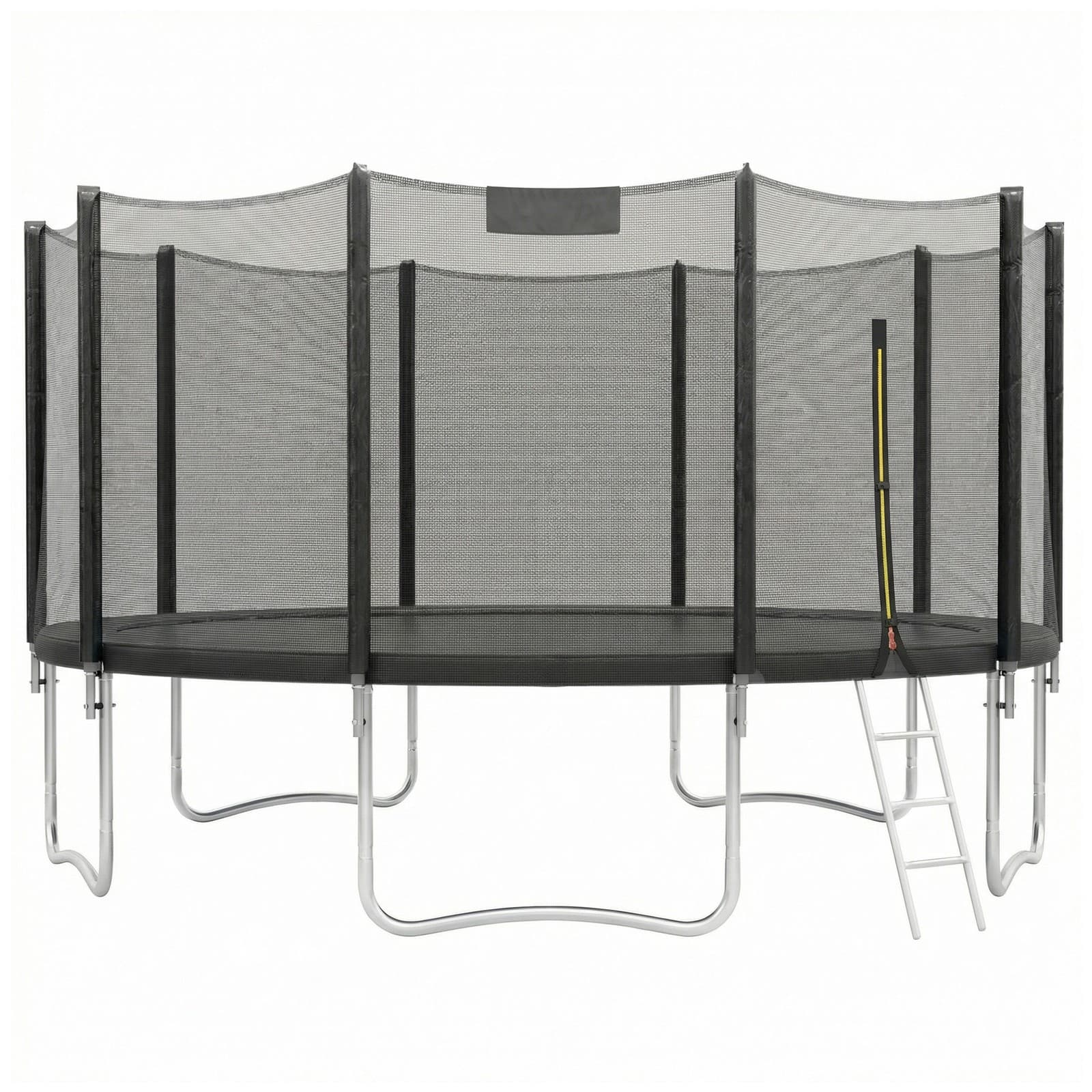 Trampolin 427 cm, Gartentrampolin für Kinder mit Sicherheitsnetz, Randabdeckung