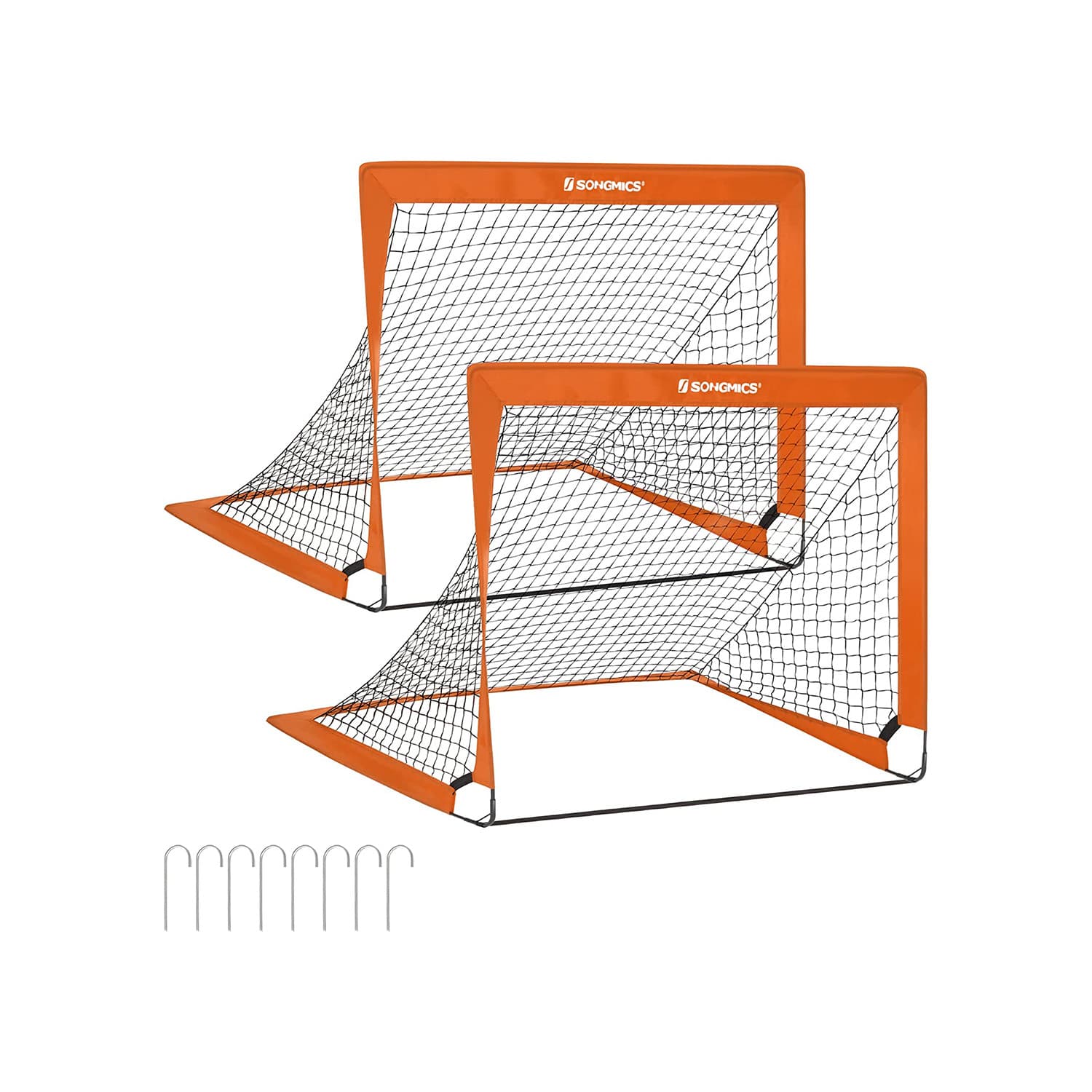 Fußballtor Kinder 2er Set Pop-up orange