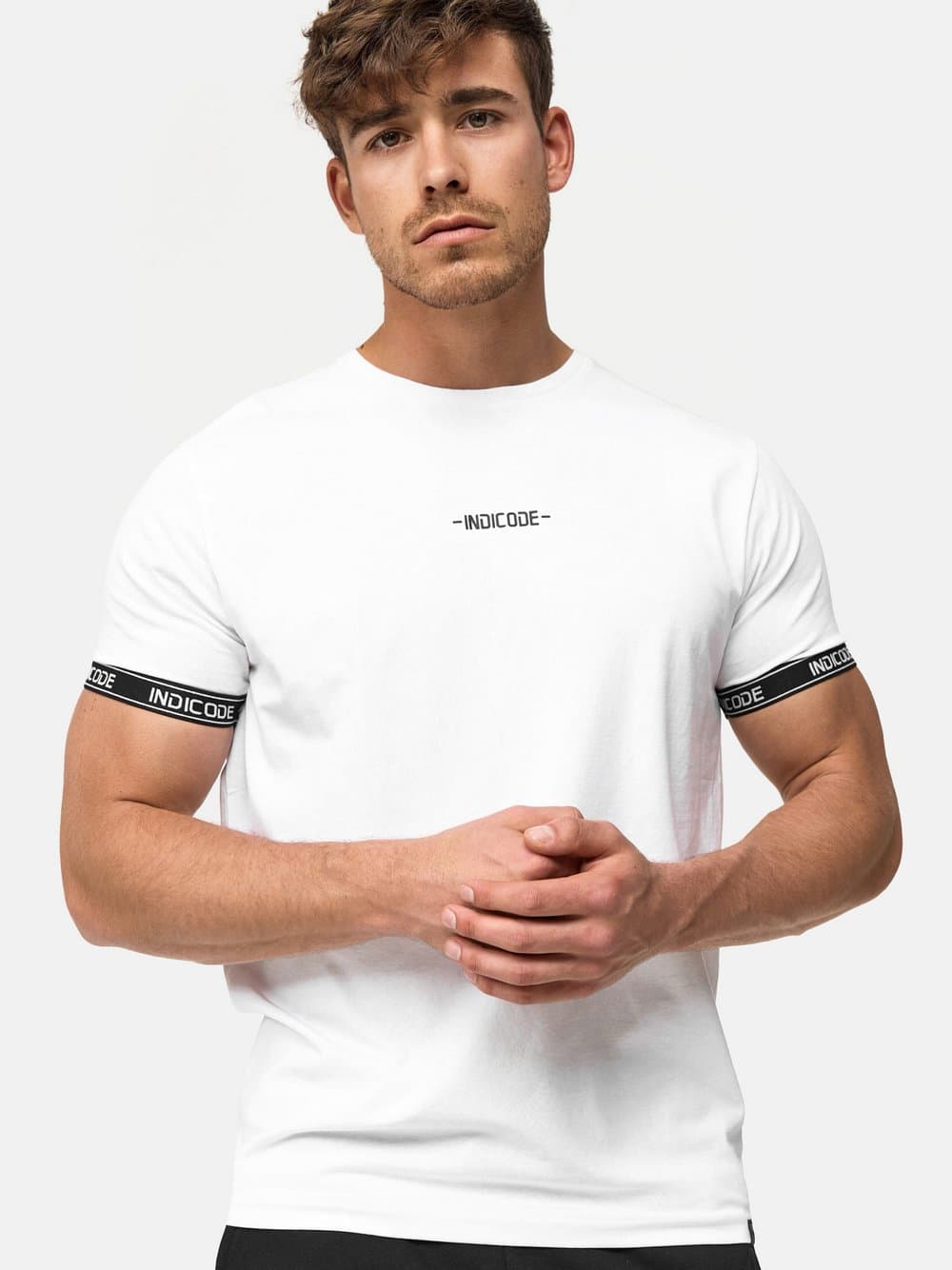 Indicode T-Shirt Herren weiß, M