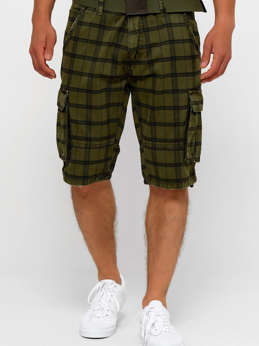 Indicode Shorts Cargo Herren grün, XXL