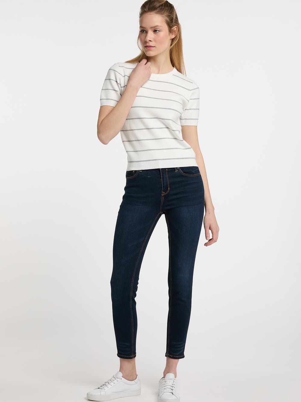 Dreimaster Pullover Damen grau, M/L