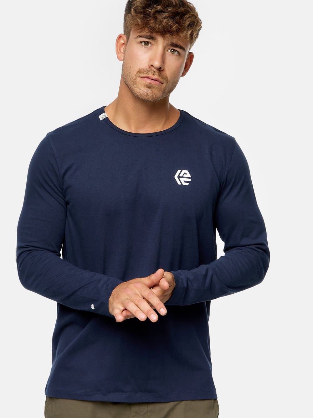 Indicode Langarmshirt Herren marine, S