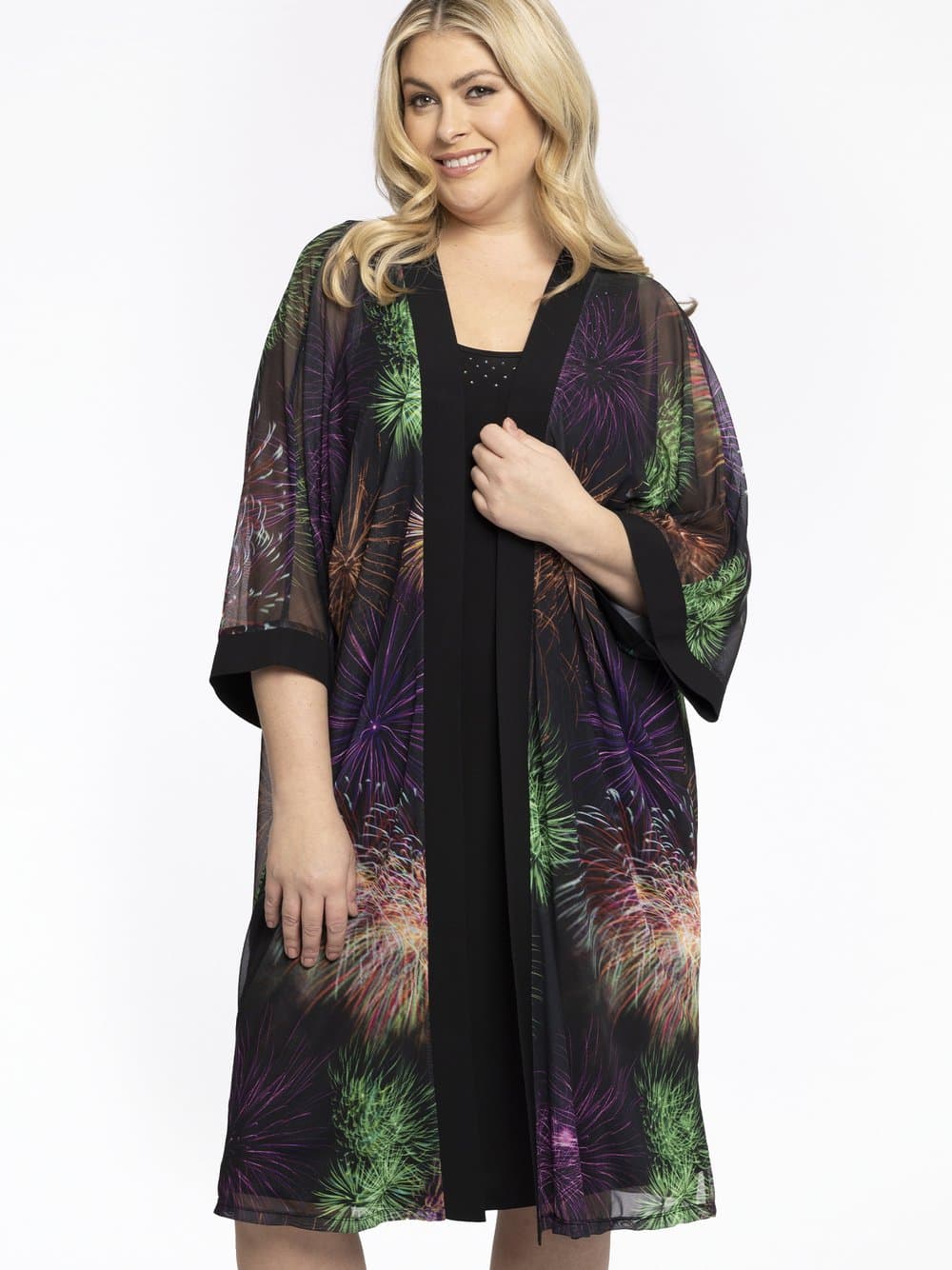 YOEK Kimono Damen schwarz, 38-40
