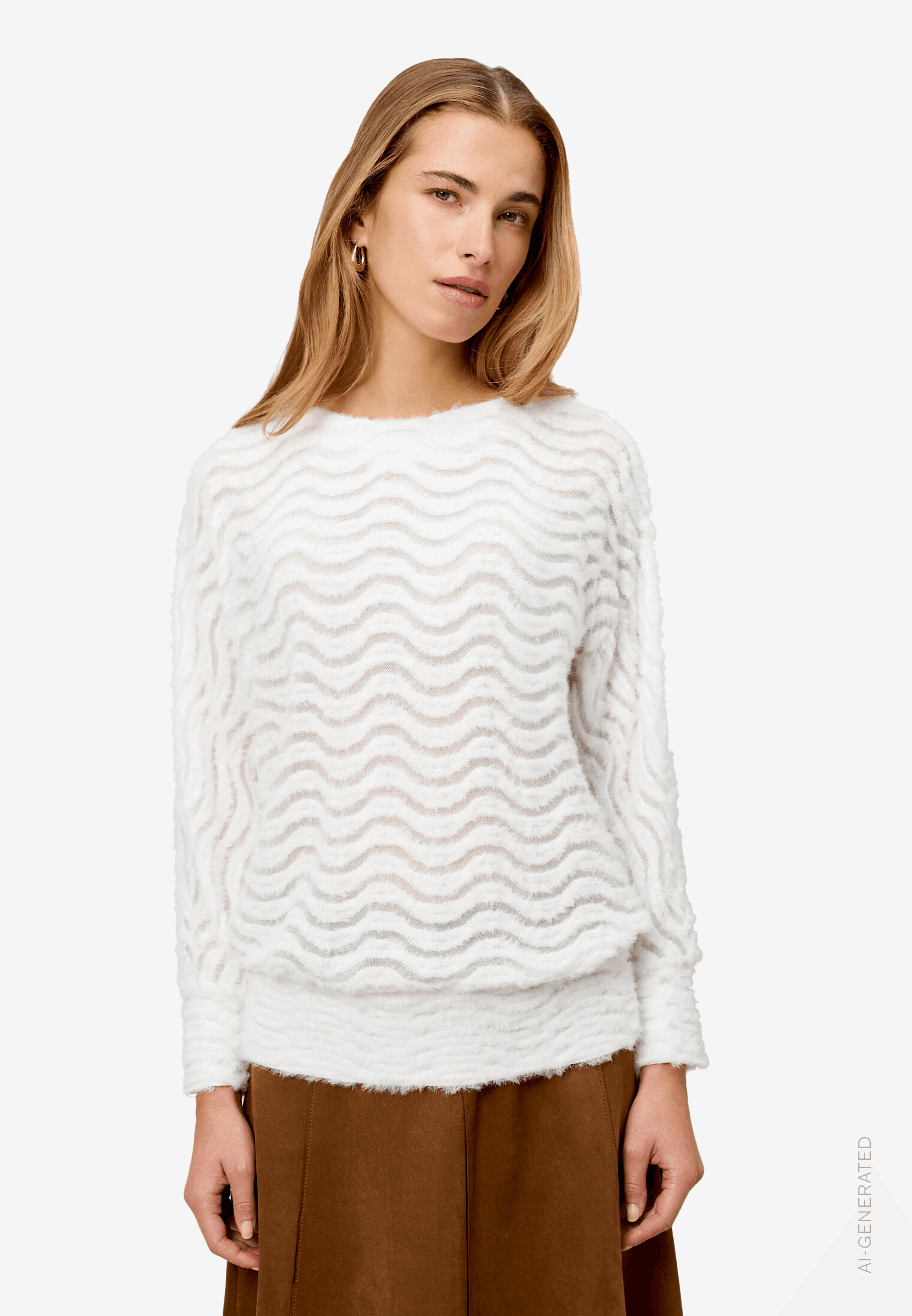 Sweatshirt mit Wellenmuster