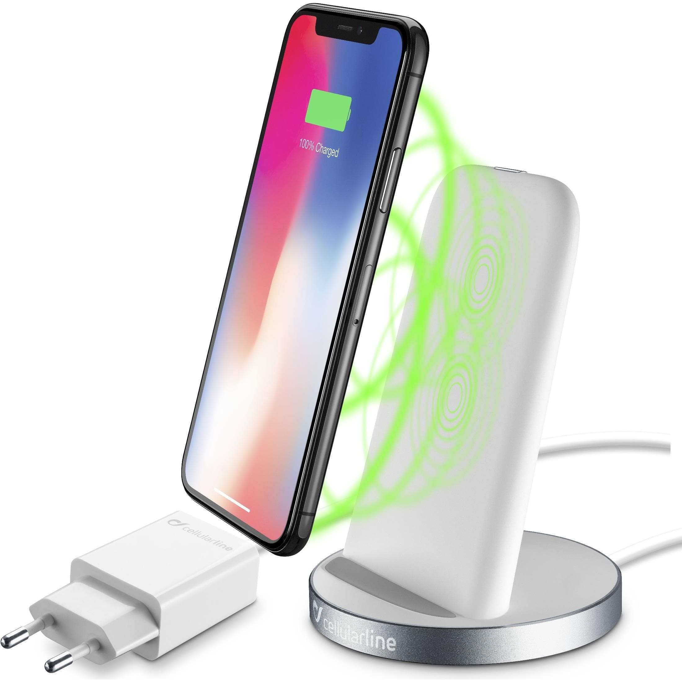 Cellularline Wireless Fast (10 W), Wireless Charger, Weiss