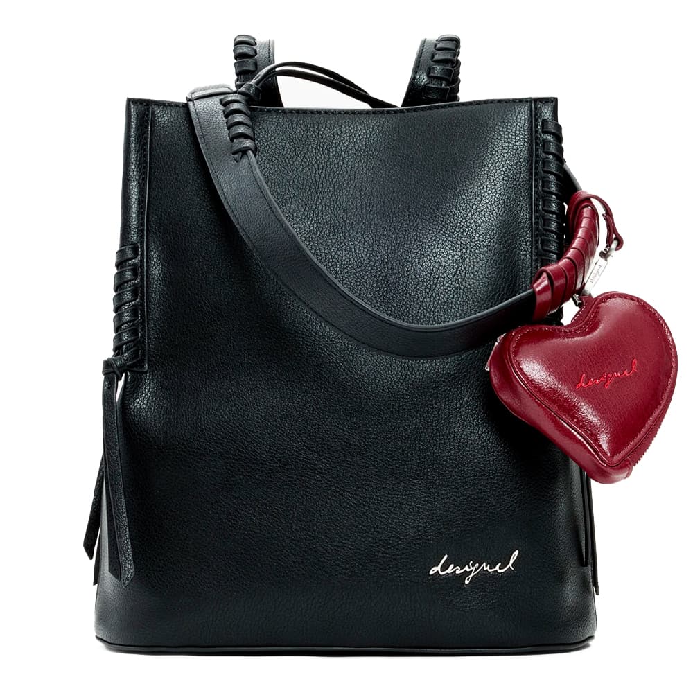 Desigual Rucksäcke und Hüfttaschen für Damen Mittelgroßer Rucksack mit Herzanhänger