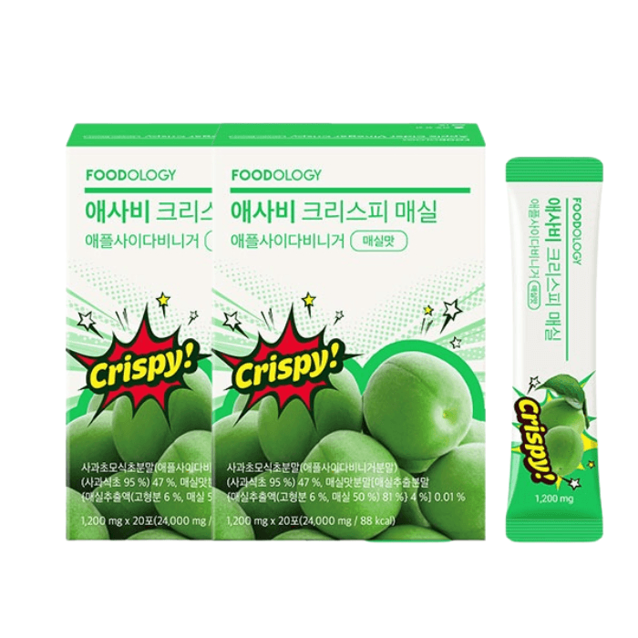 FOODOLOGY - Apple Cider Vinegar Crispy - 2000mg x 20 sticks - Green Plum Duo Set