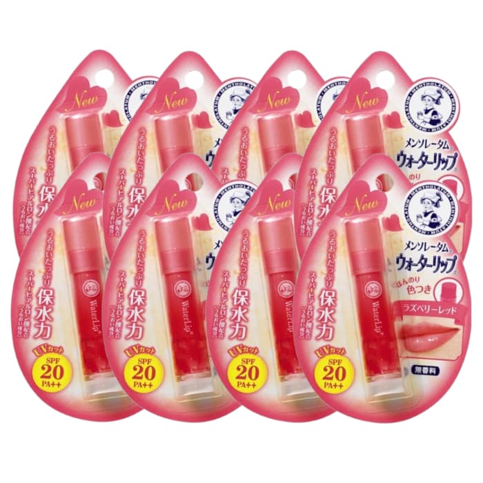 Rohto Mentholatum - Water Lip Colour Balm SPF 20 PA++ - 1pc - Raspberry Red (8ea) Set