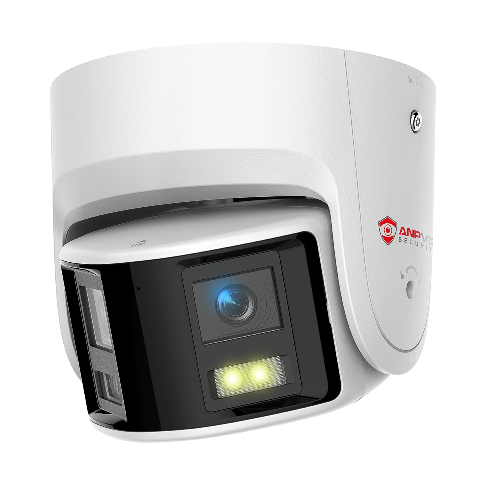 USA Only Anpviz 4K PoE Dual Lens Panoramic Camera Outdoor Full Metal Housing, 180 Degree Wide Angle, 8MP Panoramic IP Camera with Human/Vehicle
