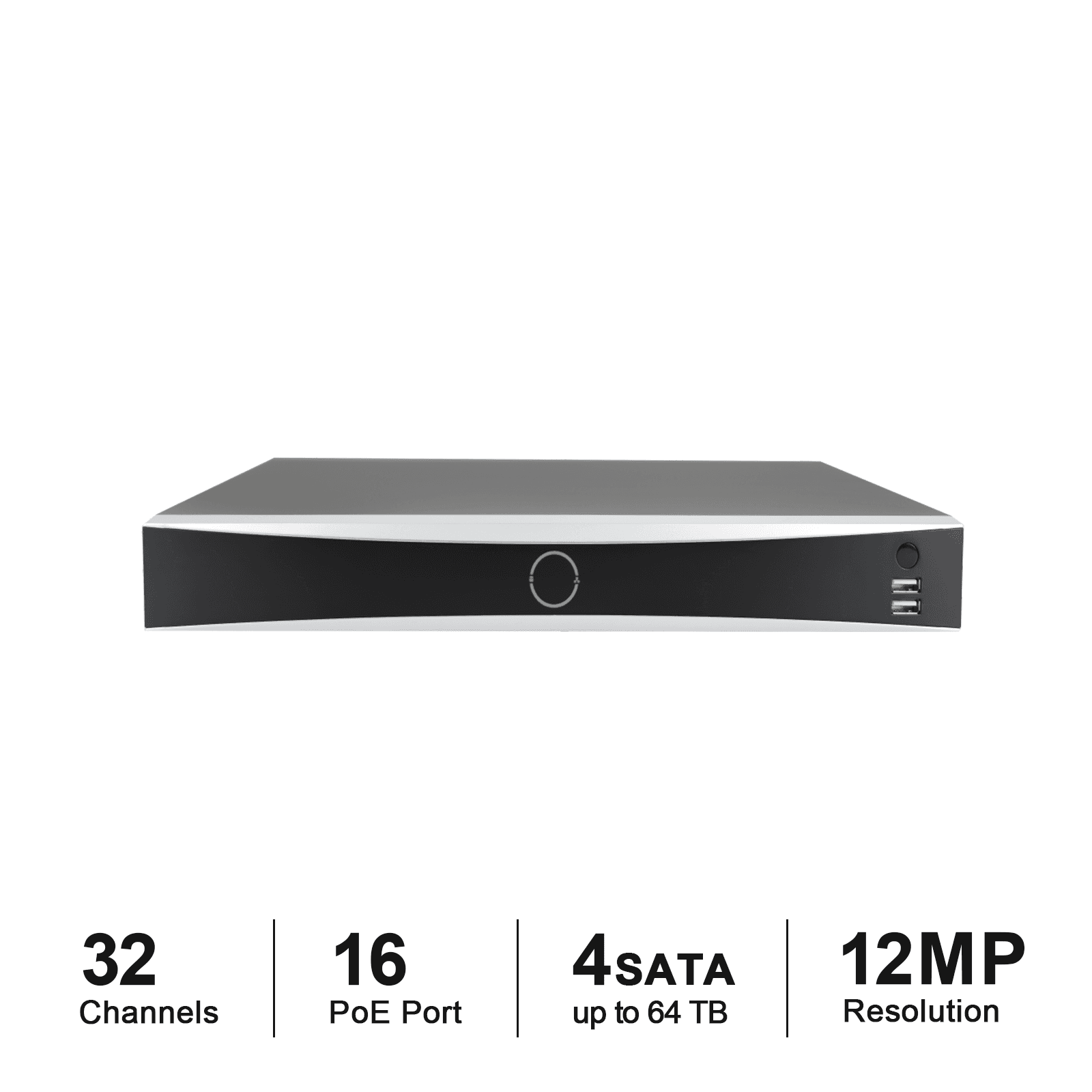USA Only Anpviz 12MP POE NVR 32CH 16POE Port H265+ 4SATA interface Max 64TB capacity AI Motion Detection 4K video output
