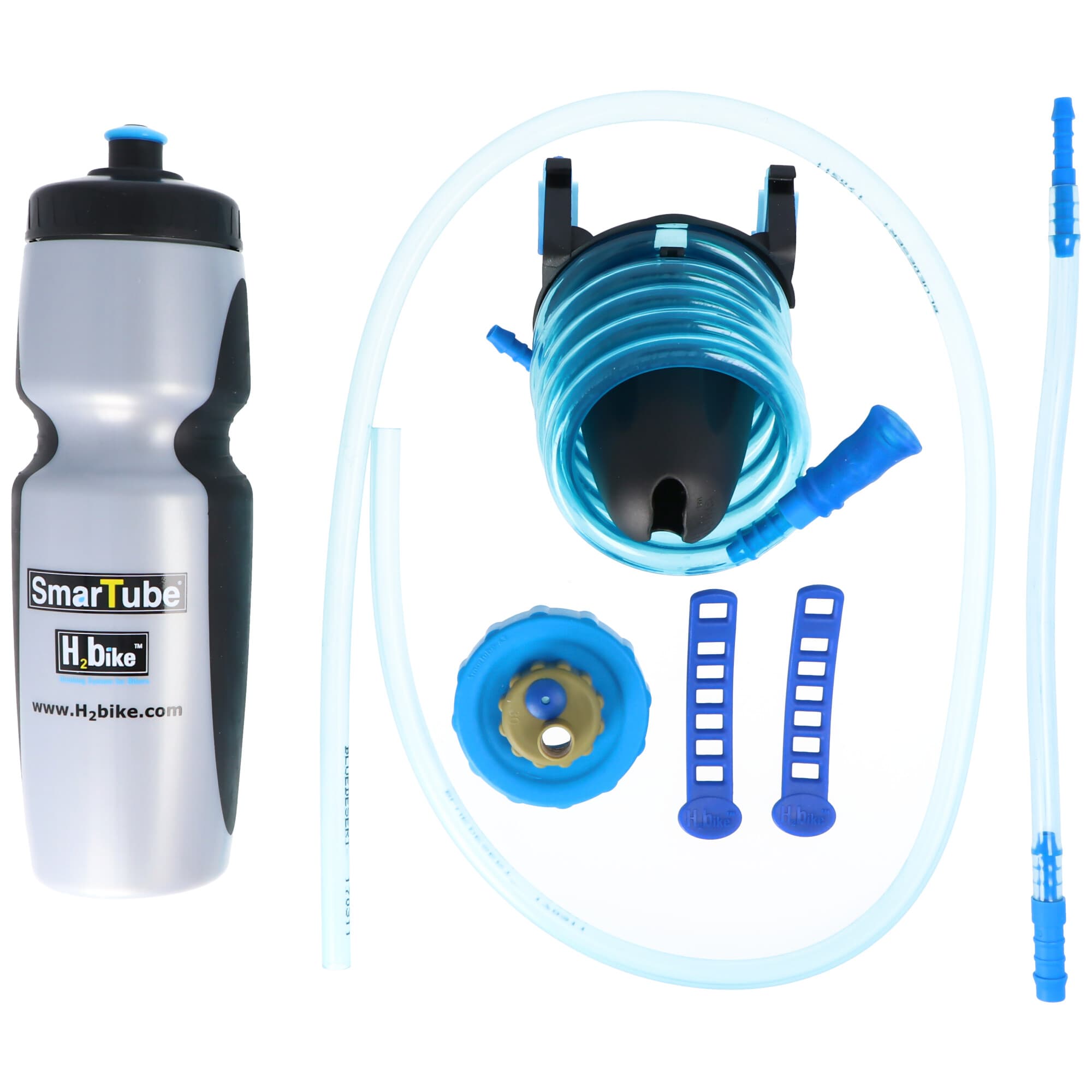 BlueDesert das H2bike Trinksystem für Radfahrer, es ermöglicht das freihändige Trinken während der Fahrt